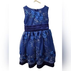 Shanil Girls/Toddler Blue Holiday/Party Dress Size 2